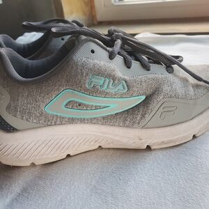 Fila Gray and Aqua Athletic Shoes